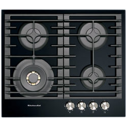 KitchenAid KHGD4 Integrated Gas Hob, Black